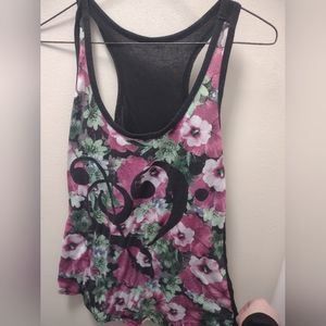 Hot Topic Floral Music Tank Top